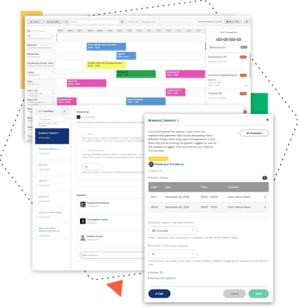 screenshot of EventUp Planner